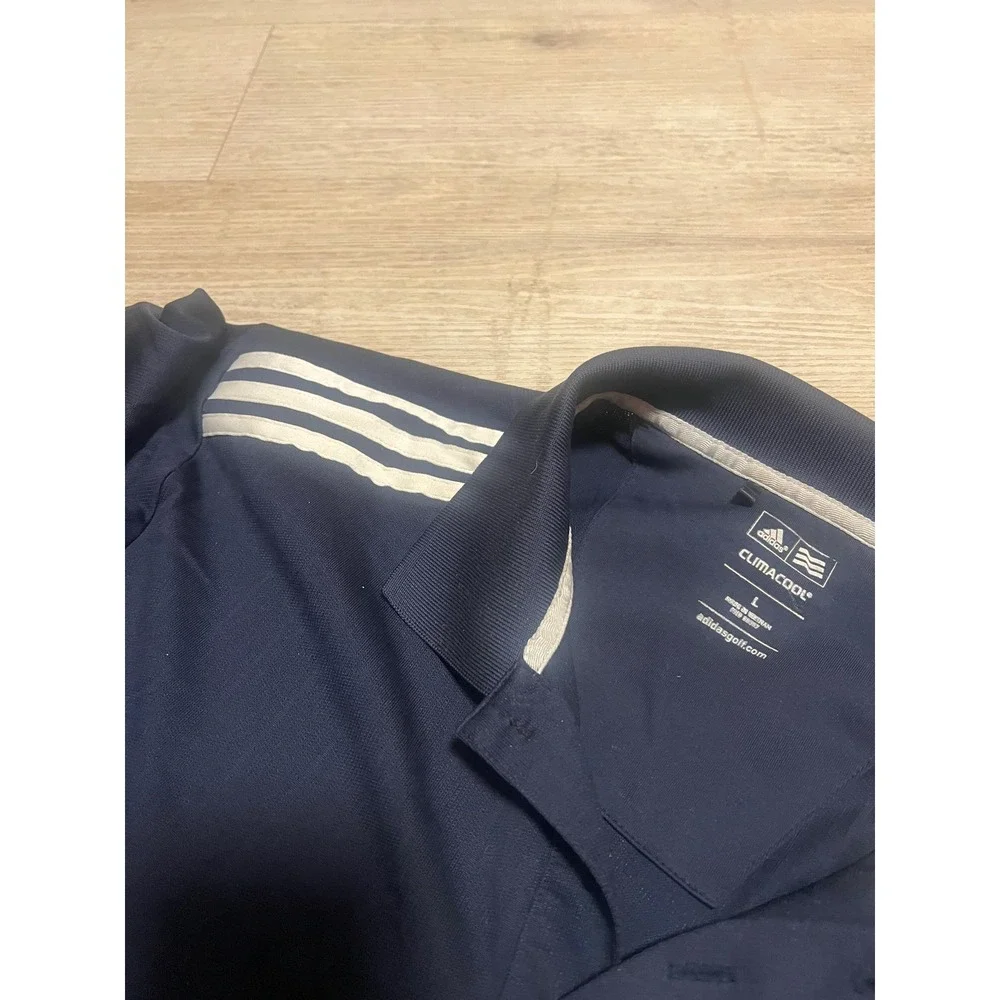 Adidas Golf Yale Bulldogs ClimaCool Polo Shirt Mens L Navy Blue Short Sleeve Vtg